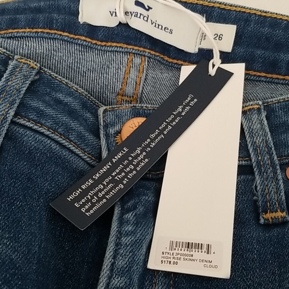 Vineyard Vines High Rise Skinny Ankle Jean - Picture 2 of 7